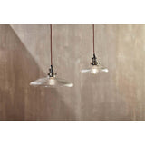 Zowie Large Glass Pendant Light - Antique Brass