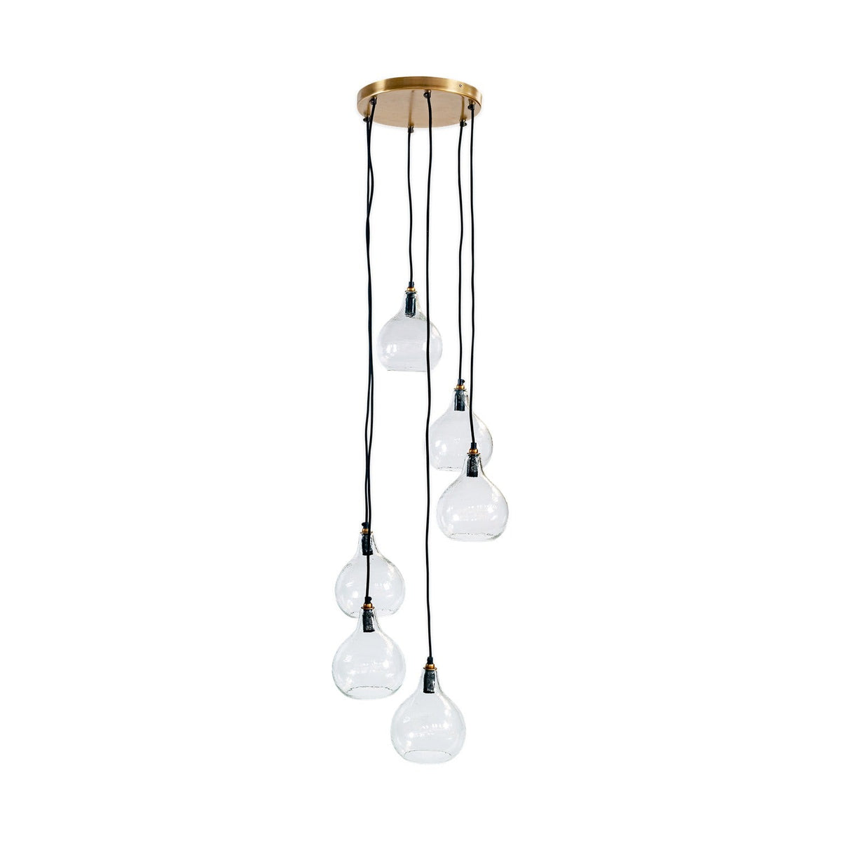 Ziva 6 Light Glass Cluster Pendant Light - Clear