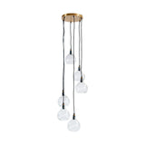 Ziva 6 Light Glass Cluster Pendant Light - Clear