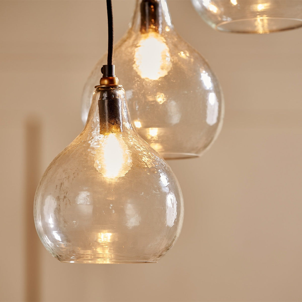 Ziva 6 Light Glass Cluster Pendant Light - Clear