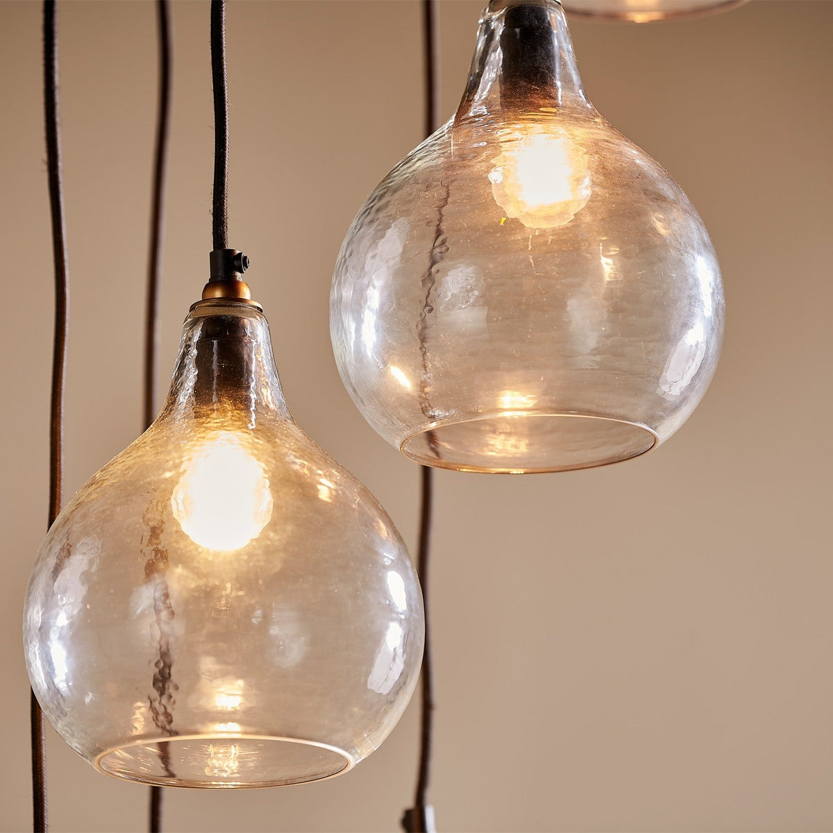 Ziva 6 Light Glass Cluster Pendant Light - Clear