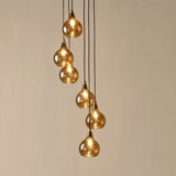 Ziva 6 Light Cluster Pendant Light - Light Smoke Brown