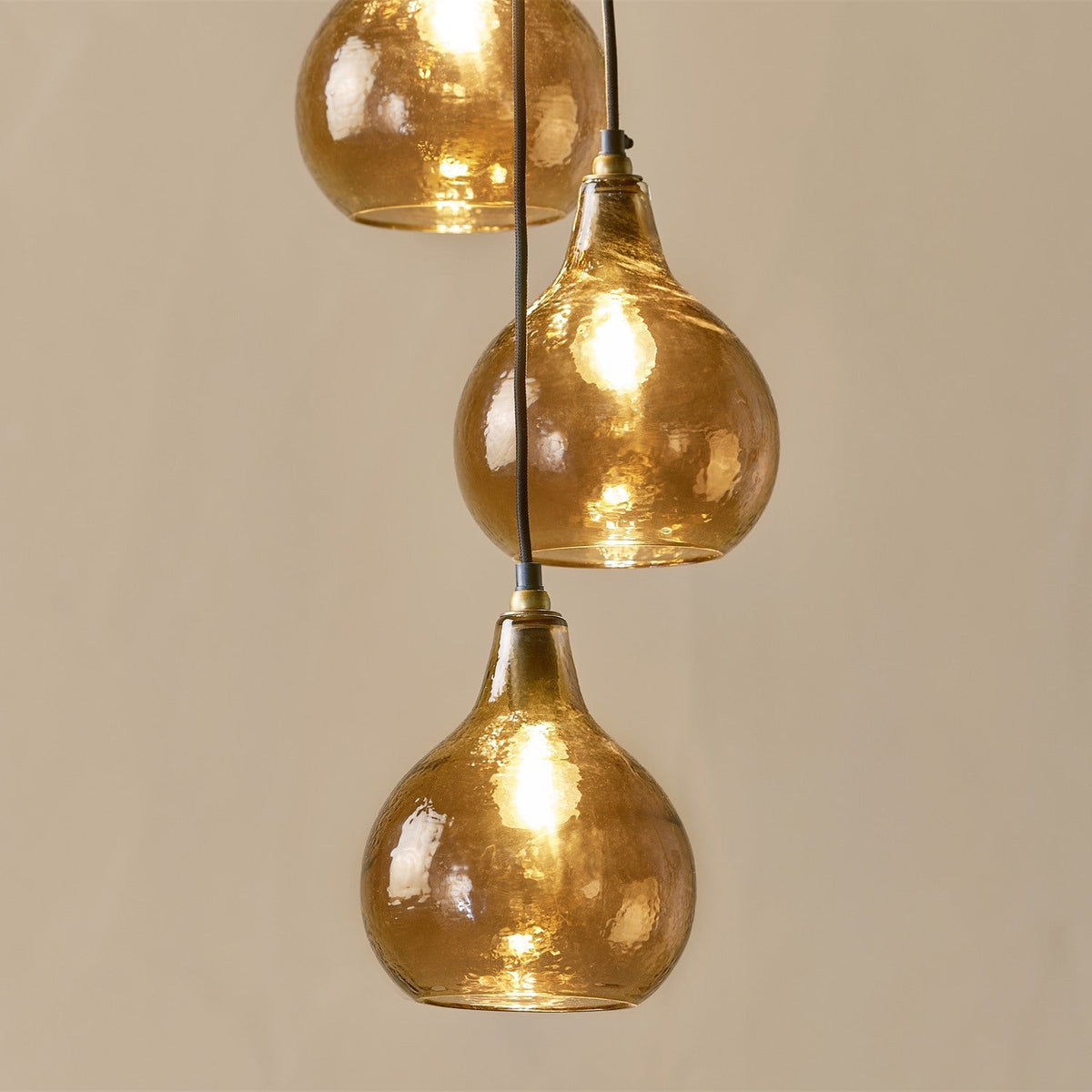 Ziva 6 Light Cluster Pendant Light - Light Smoke Brown