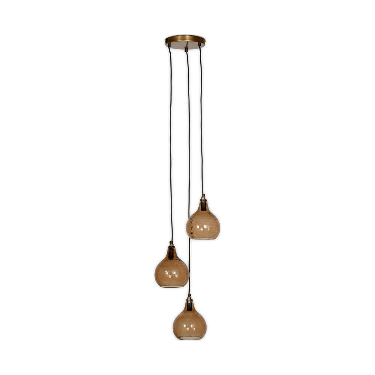 Ziva 3 Light Cluster Pendant Light - Light Smoke Brown