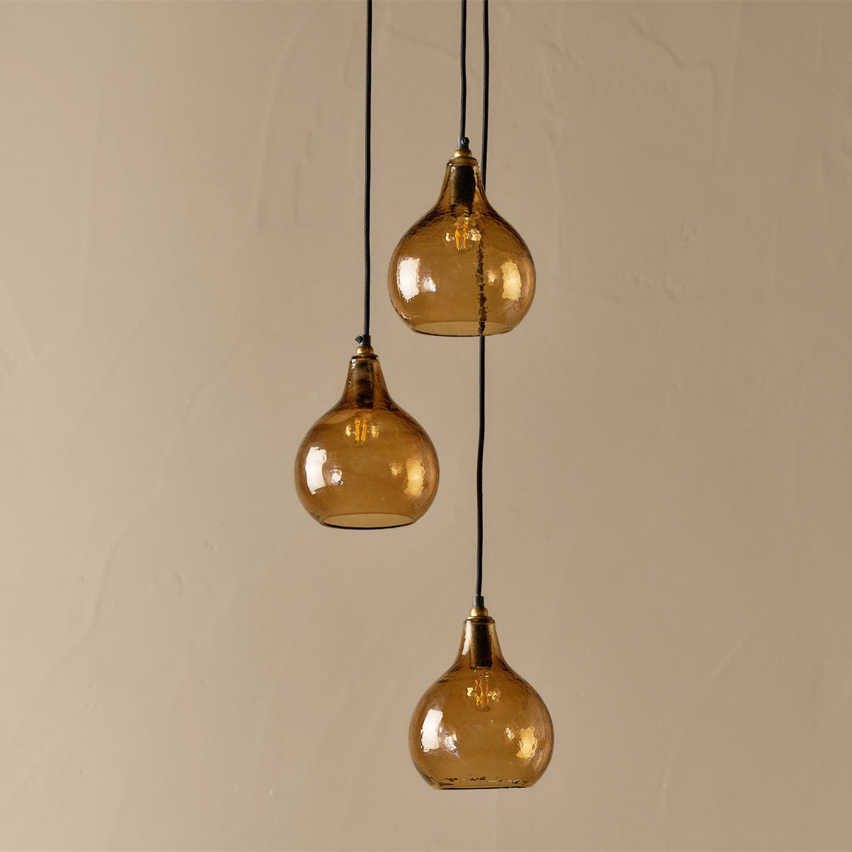 Ziva 3 Light Cluster Pendant Light - Light Smoke Brown