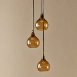 Ziva 3 Light Cluster Pendant Light - Light Smoke Brown