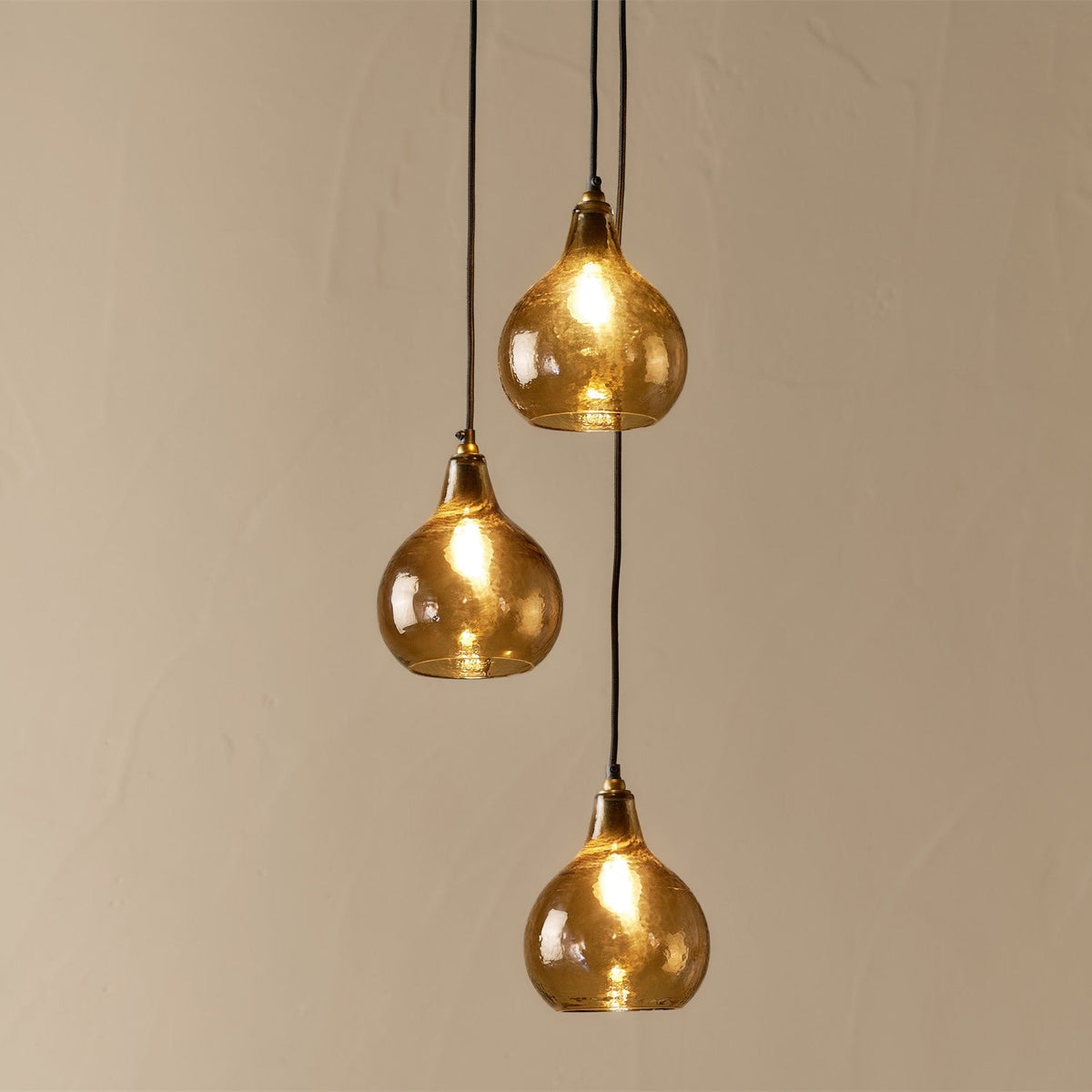 Ziva 3 Light Cluster Pendant Light - Light Smoke Brown