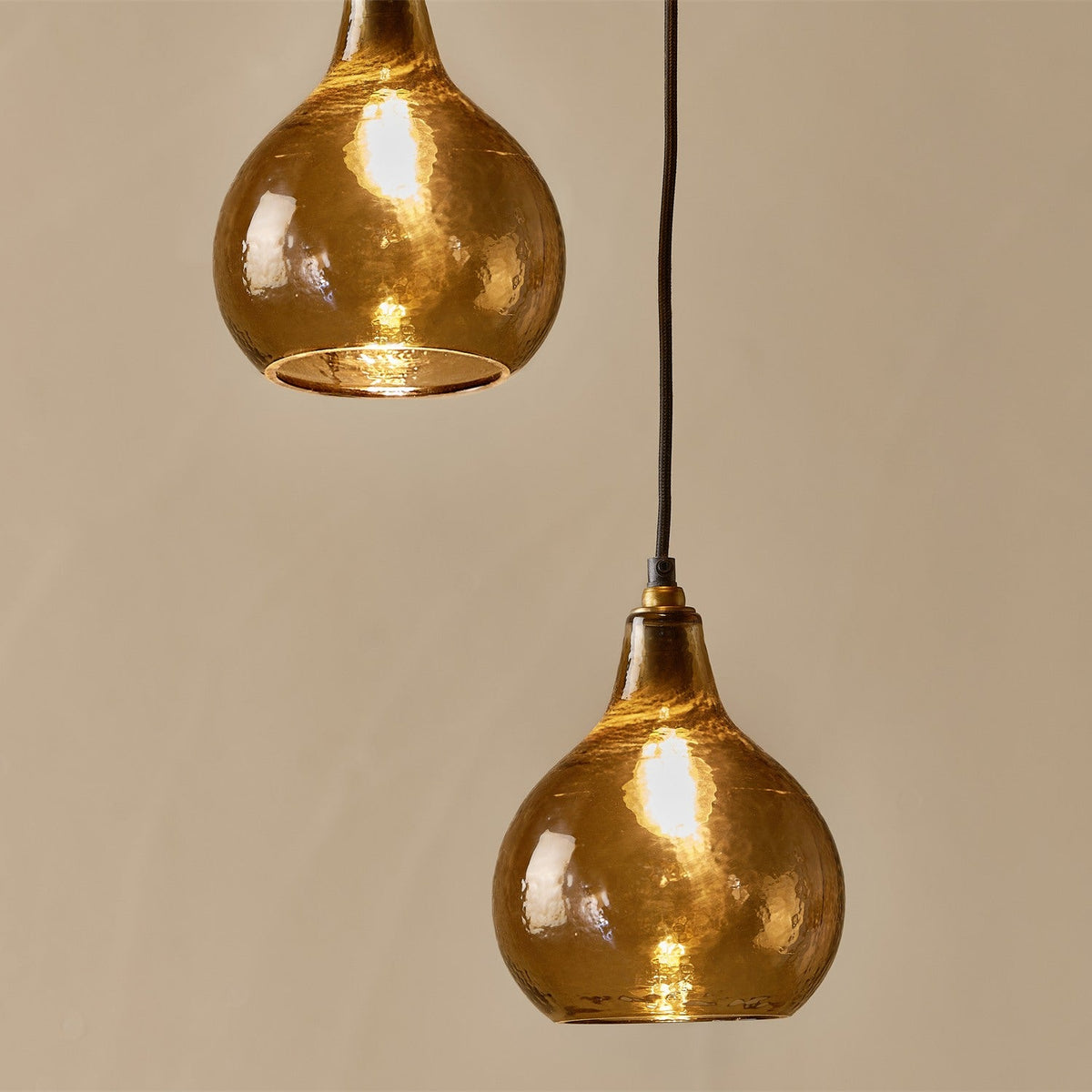 Ziva 3 Light Cluster Pendant Light - Light Smoke Brown