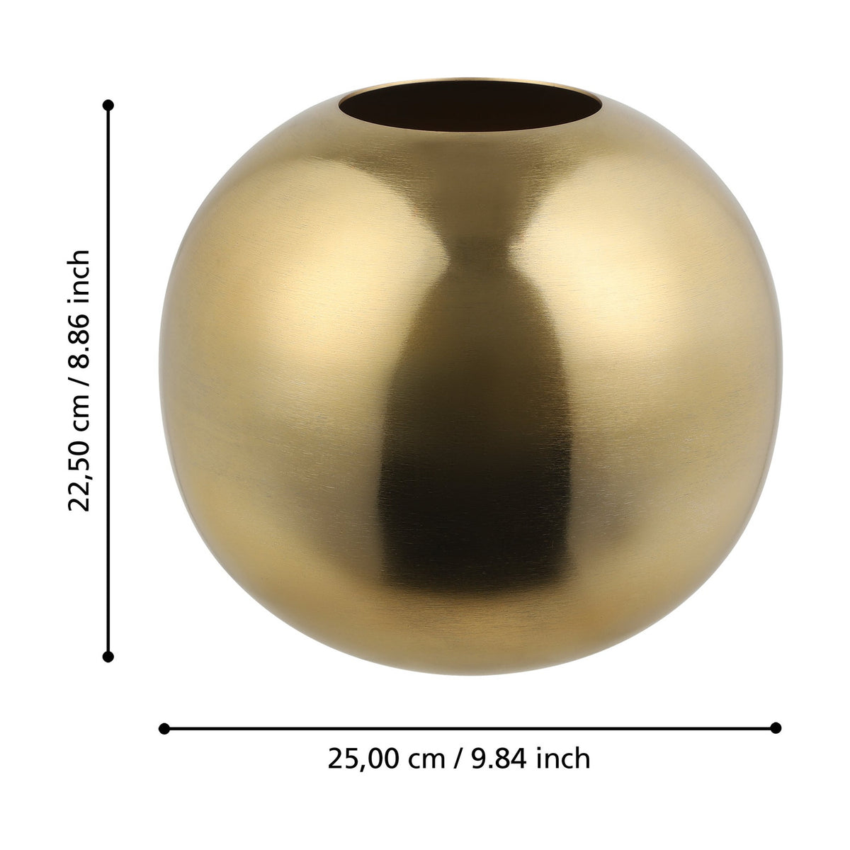 Abucay Vase 22.5cm - Gold