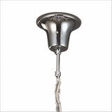 Acanto 84cm 9 Light Chandelier - Chrome With Black Shades
