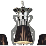 Acanto 84cm 9 Light Chandelier - Chrome With Black Shades