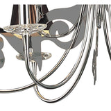 Acanto 84cm 9 Light Chandelier - Chrome With Black Shades