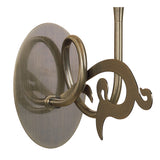 Acanto 1 Light Wall Lamp With Switch - Brass With Amber Cream Shade