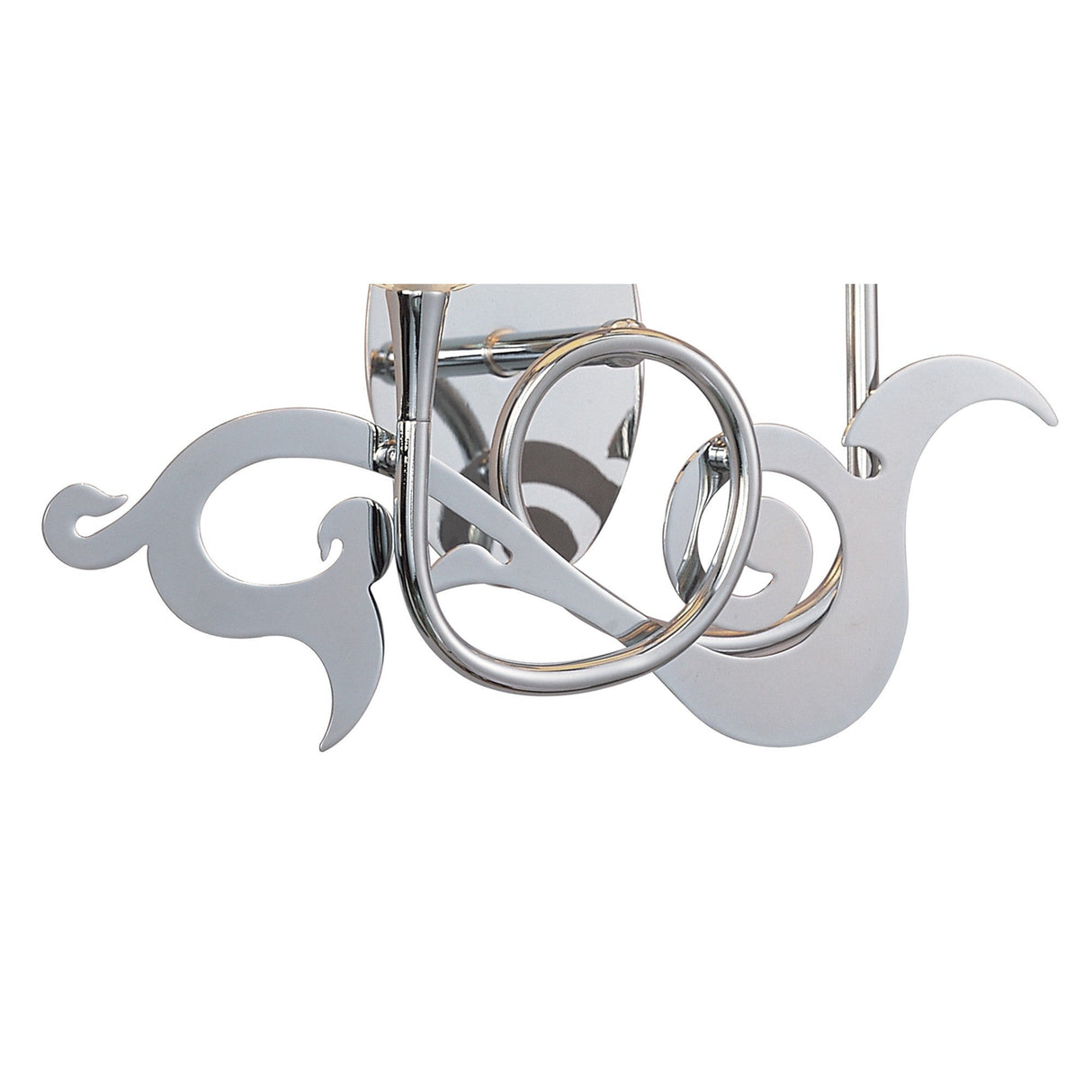 Acanto 2 Light Wall Lamp - Chrome With Black Shades