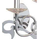 Acanto 2 Light Wall Lamp With Switch - Chrome With Black Shades