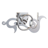 Acanto 2 Light Wall Lamp With Switch - Chrome With Black Shades