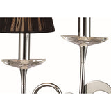 Acanto 2 Light Table Lamp - Polished Chrome With Black Shades