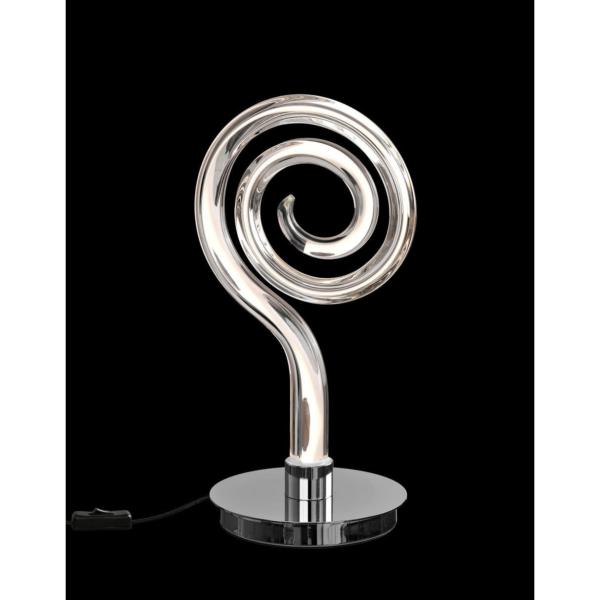 Adaggio Iris LED Crystal Table Lamp 10W 3000K - Polished Chrome/Clear