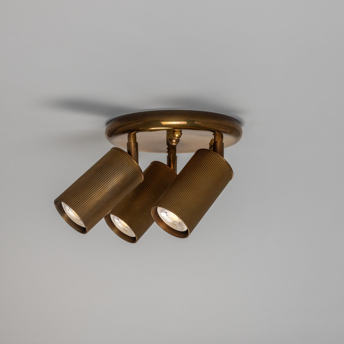 Adare Brass 3 Light Ceiling Spotlight