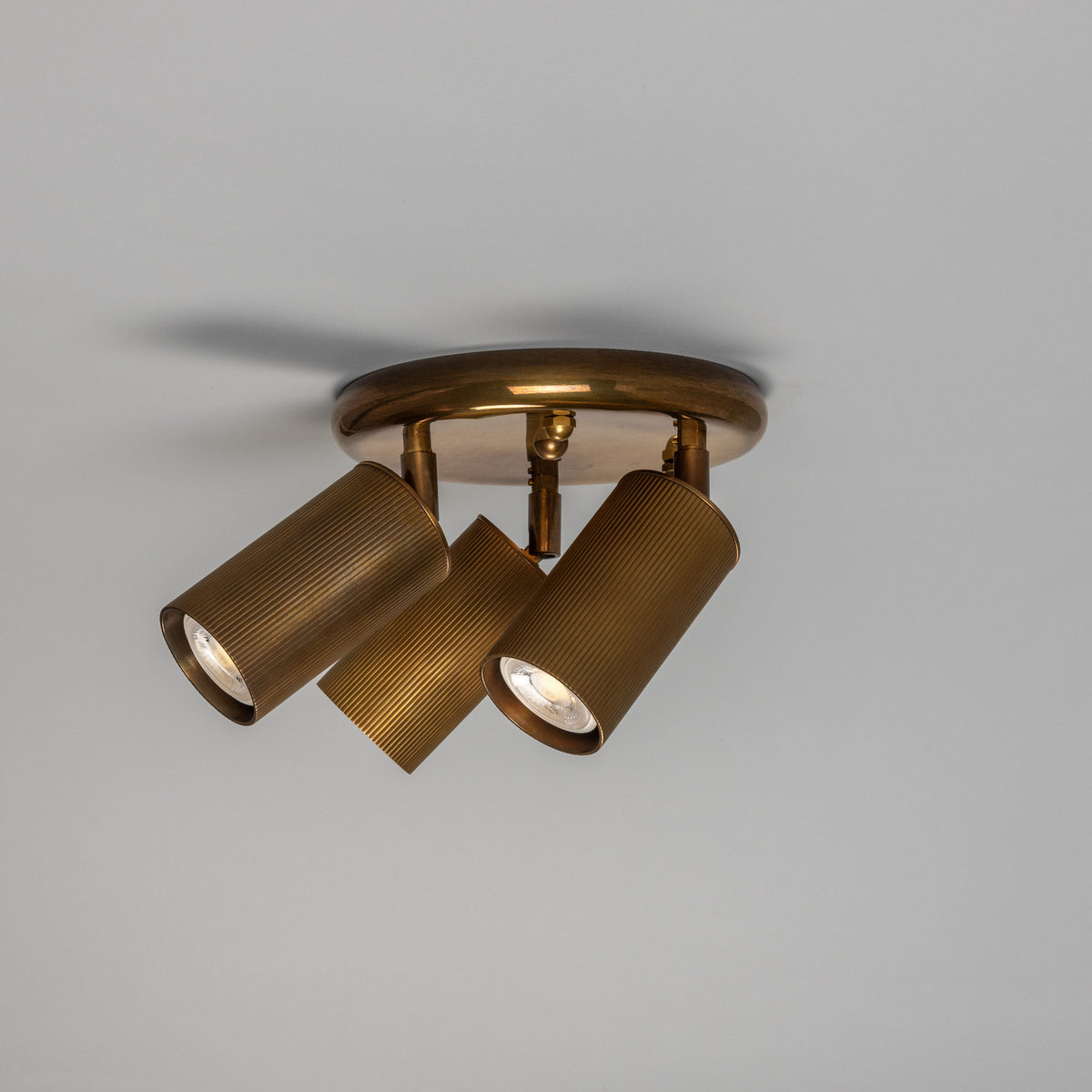 Adare Brass 3 Light Ceiling Spotlight