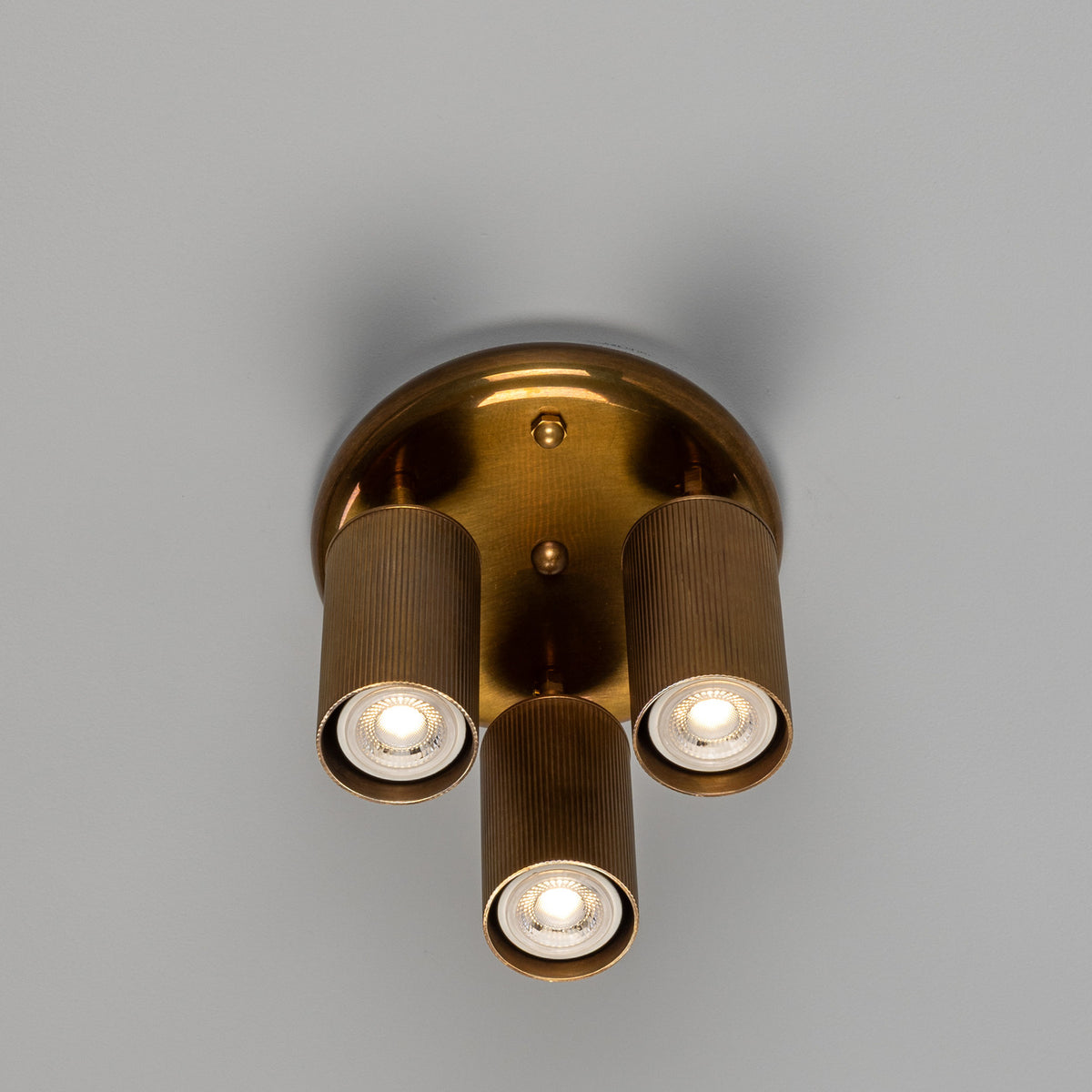 Adare Brass 3 Light Ceiling Spotlight