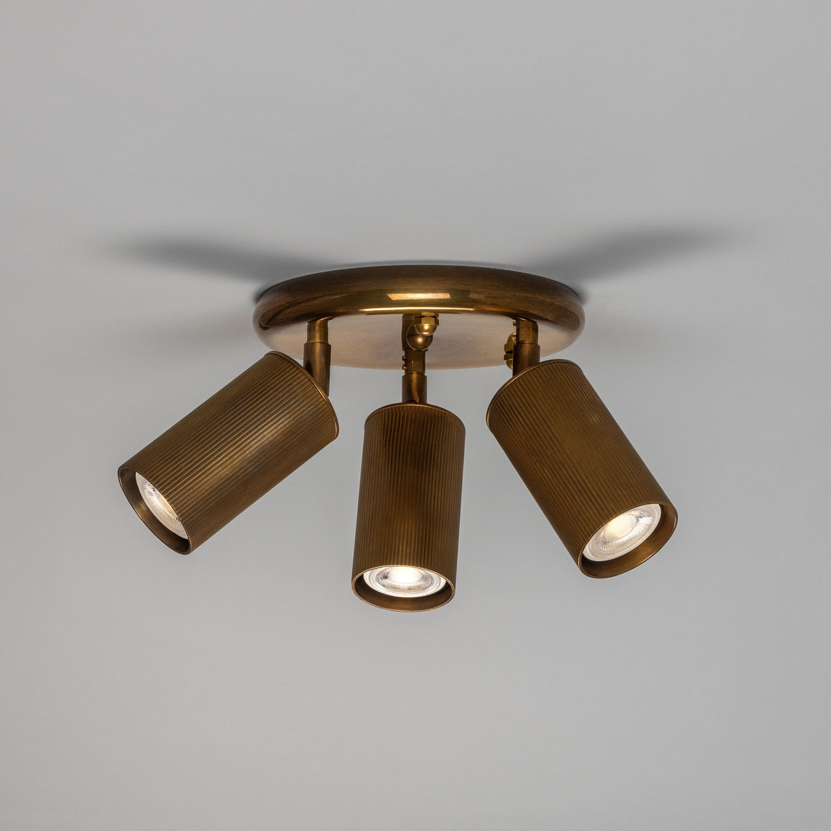 Adare Brass 3 Light Ceiling Spotlight