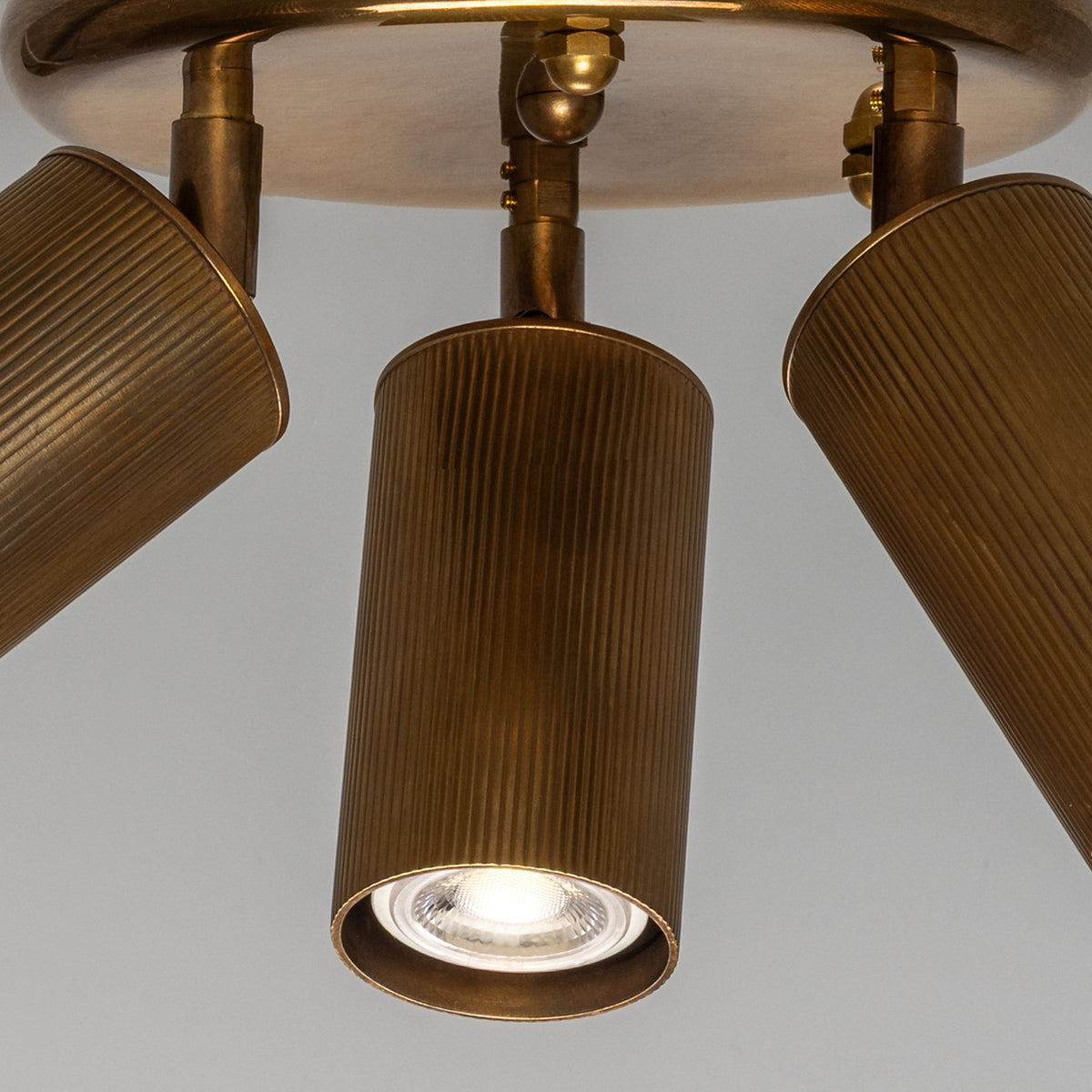 Adare Brass 3 Light Ceiling Spotlight