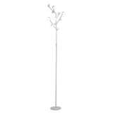 The Adn LED Floor Lamp 30W 3000K - White features a slim, modern design with multiple rounded branches atop a stable round base, resembling a minimalist tree and bringing functional elegance to any space.
