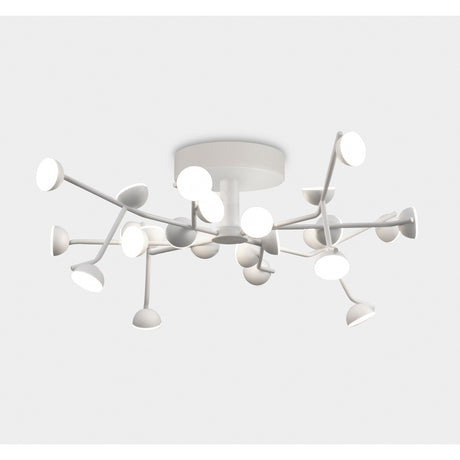Adn Semi-Flush Ceiling Light 24 Light 72W 3000K - White