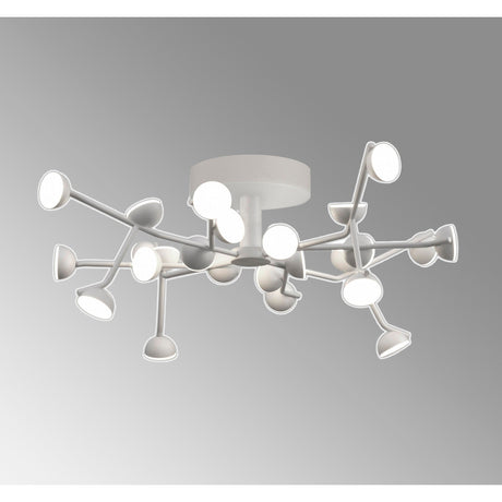 Adn Dimmable LED Semi-Flush Ceiling Light 72W 3000K - White