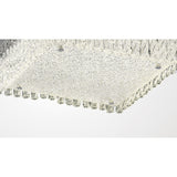 Aiden Large Square LED Glass Flush Ceiling Light 4200K 21W - Polished Chrome