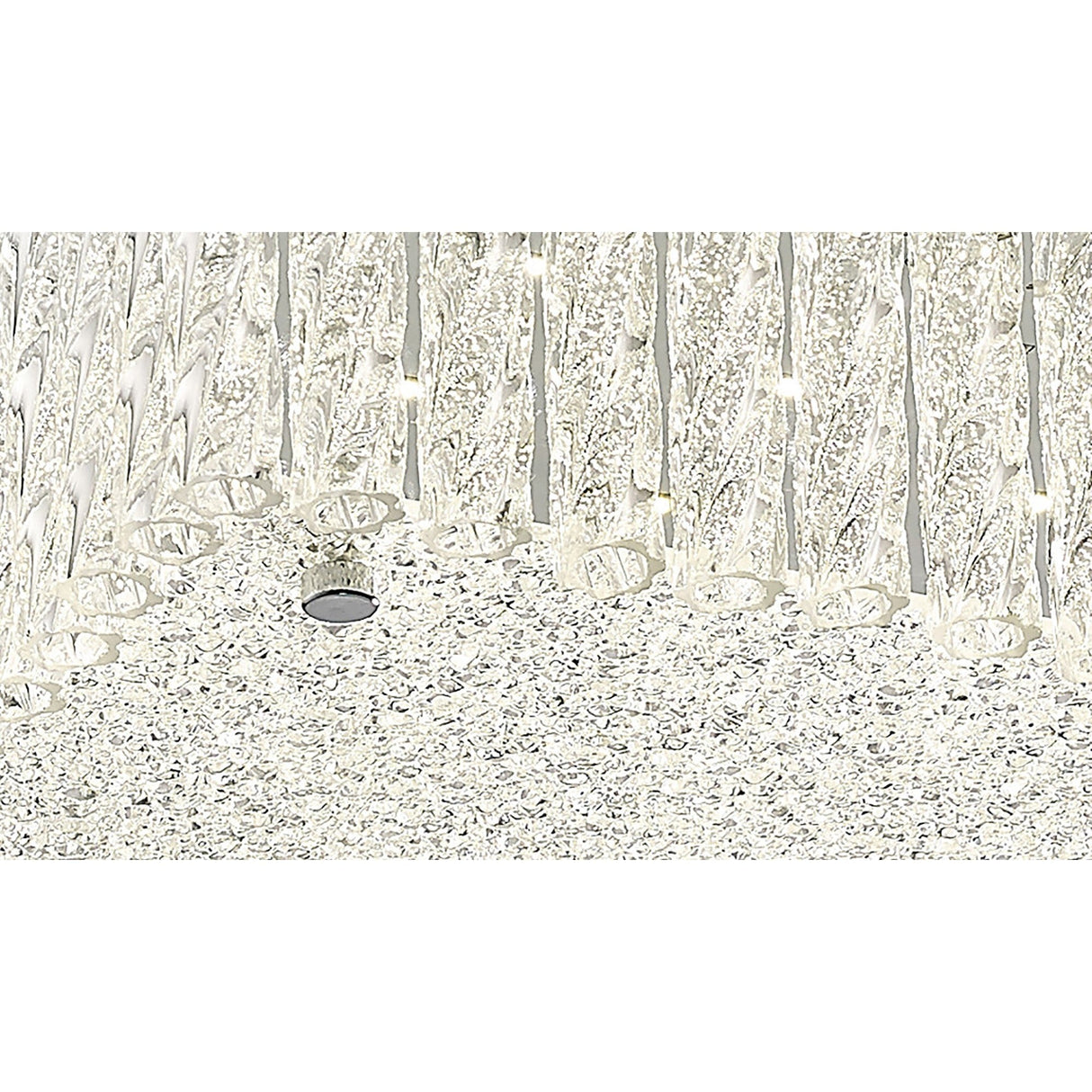 Aiden Large Square LED Glass Flush Ceiling Light 4200K 21W - Polished Chrome