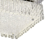 Aiden Large Square LED Glass Flush Ceiling Light 4200K 21W - Polished Chrome