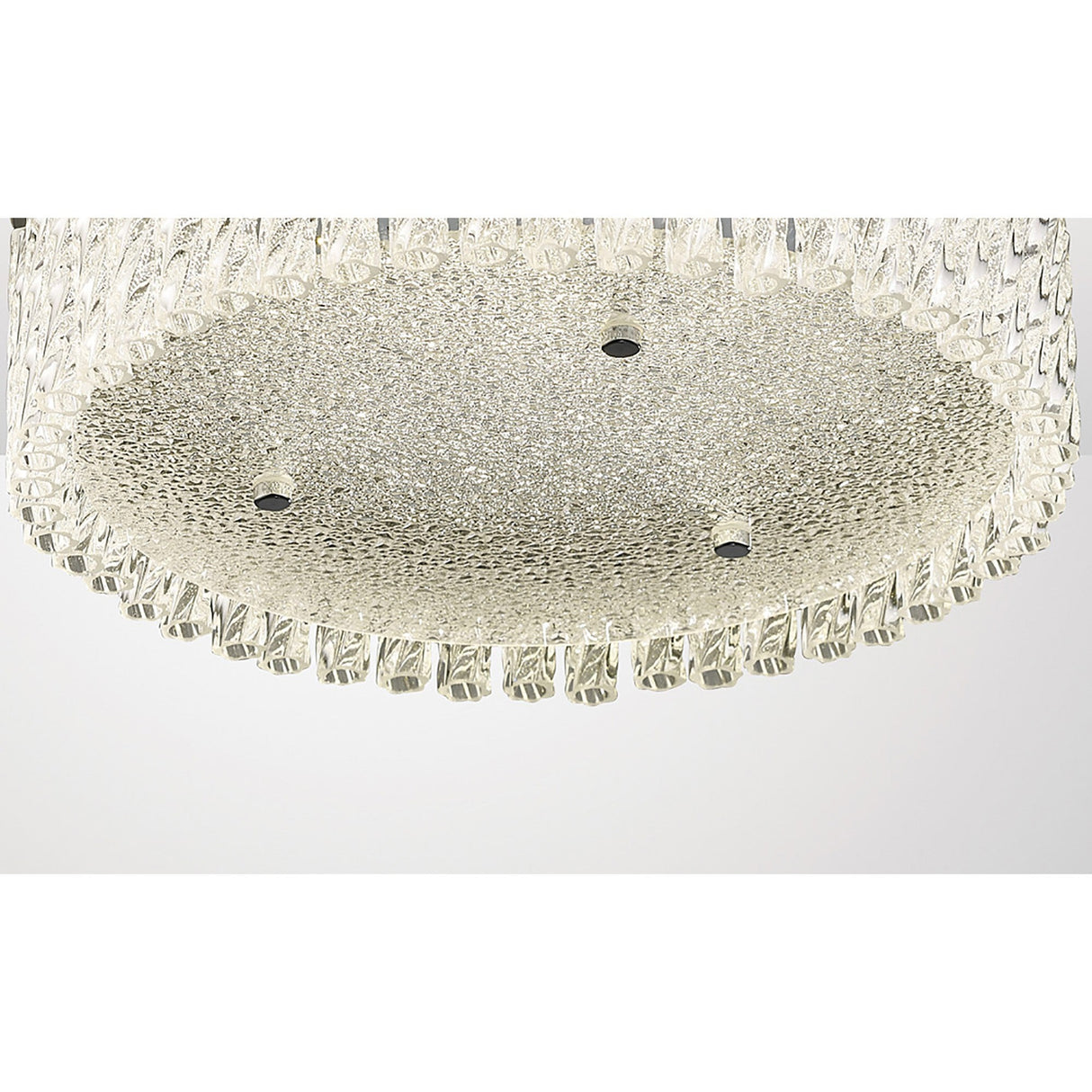 Aiden Small LED Glass Flush Ceiling Light 4200K 18W - Polished Chrome