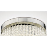 Aiden Small LED Glass Flush Ceiling Light 4200K 18W - Polished Chrome