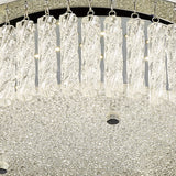 Aiden Small LED Glass Flush Ceiling Light 4200K 18W - Polished Chrome