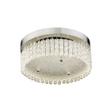 Aiden Small LED Glass Flush Ceiling Light 4200K 18W - Polished Chrome