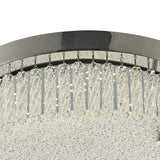 Aiden Large Round LED Glass Flush Ceiling Light 4200K 21W - Polished Chrome