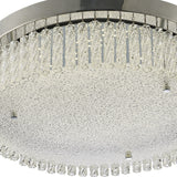 Aiden Large Round LED Glass Flush Ceiling Light 4200K 21W - Polished Chrome