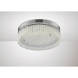 Aiden Large Round LED Glass Flush Ceiling Light 4200K 21W - Polished Chrome