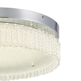 Aiden LED Glass Flush Ceiling Light 4200K 30W - Polished Chrome