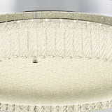 Aiden LED Glass Flush Ceiling Light 4200K 30W - Polished Chrome