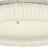 Aiden LED Glass Flush Ceiling Light 4200K 30W - Polished Chrome
