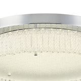 Aiden LED Glass Flush Ceiling Light 4200K 30W - Polished Chrome