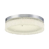 Aiden LED Glass Flush Ceiling Light 4200K 30W - Polished Chrome