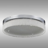Aiden CCT Dimmable LED Glass Flush Ceiling Light With Remote Control - Polished Chrome