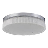 Aiden CCT Dimmable LED Glass Flush Ceiling Light With Remote Control - Polished Chrome