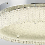 Aiden CCT Dimmable LED Glass Flush Ceiling Light With Remote Control - Polished Chrome