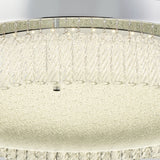 Aiden CCT Dimmable LED Glass Flush Ceiling Light With Remote Control - Polished Chrome