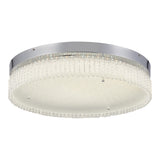 Aiden CCT Dimmable LED Glass Flush Ceiling Light With Remote Control - Polished Chrome